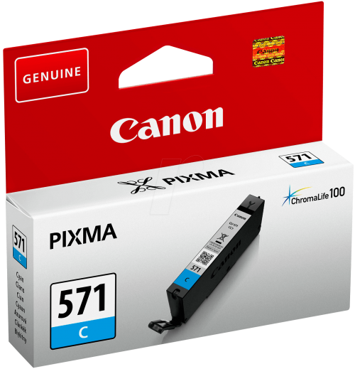 ГЛАВА ЗА CANON PIXMA MG 5700/5750/5751/5752/5753/6800/6850/6851/6852/6853/7700/7750/7751/7752/7753/TS-Serie 5055/6052/5050/5051/5052/6050/6051/8050/8051/8052/8053/9050/9051/9052/9055 - Cyan - ink tank - /571/ - CLI-571C (CLI571C) - PN 0386C001