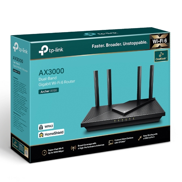 РУТЕР TP-LINK ARCHER AX55 - Black - PN TPLAX55