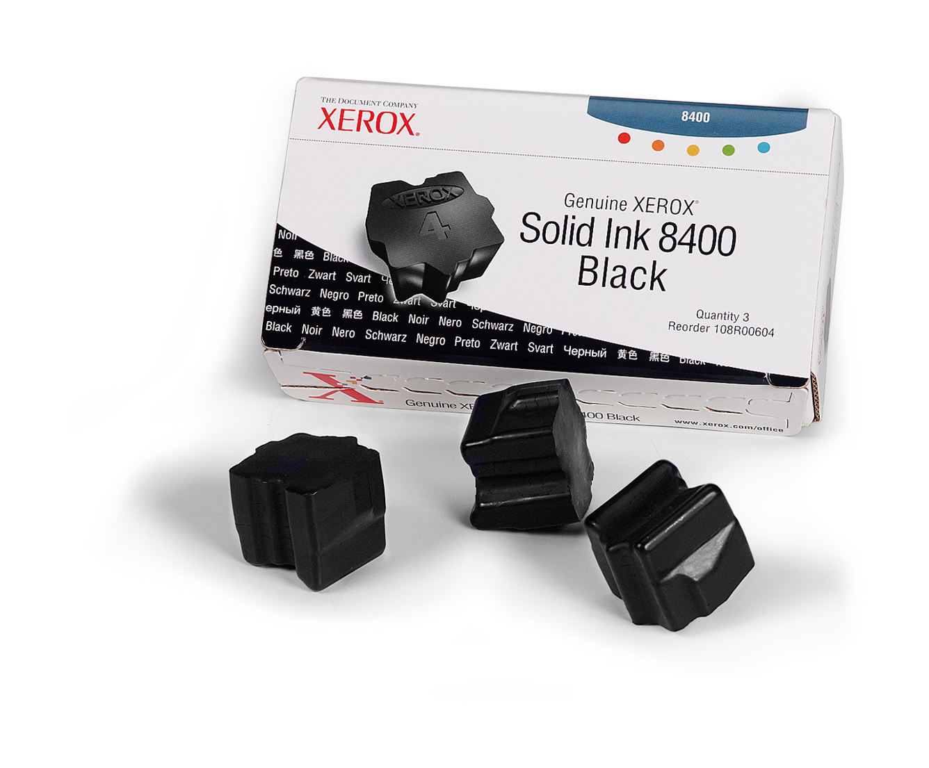 МАСТИЛО ЗА XEROX ColorStix PHASER 8400 - Black - 3  pcs ink Sticks - OUTLET - PN 108R00604