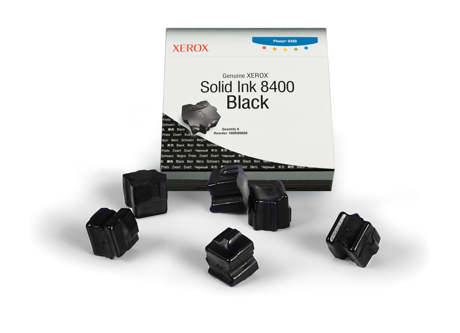 МАСТИЛО ЗА XEROX ColorStix PHASER 8400 -  Black - 6 pcs ink Sticks - OUTLET - PN 108R00608