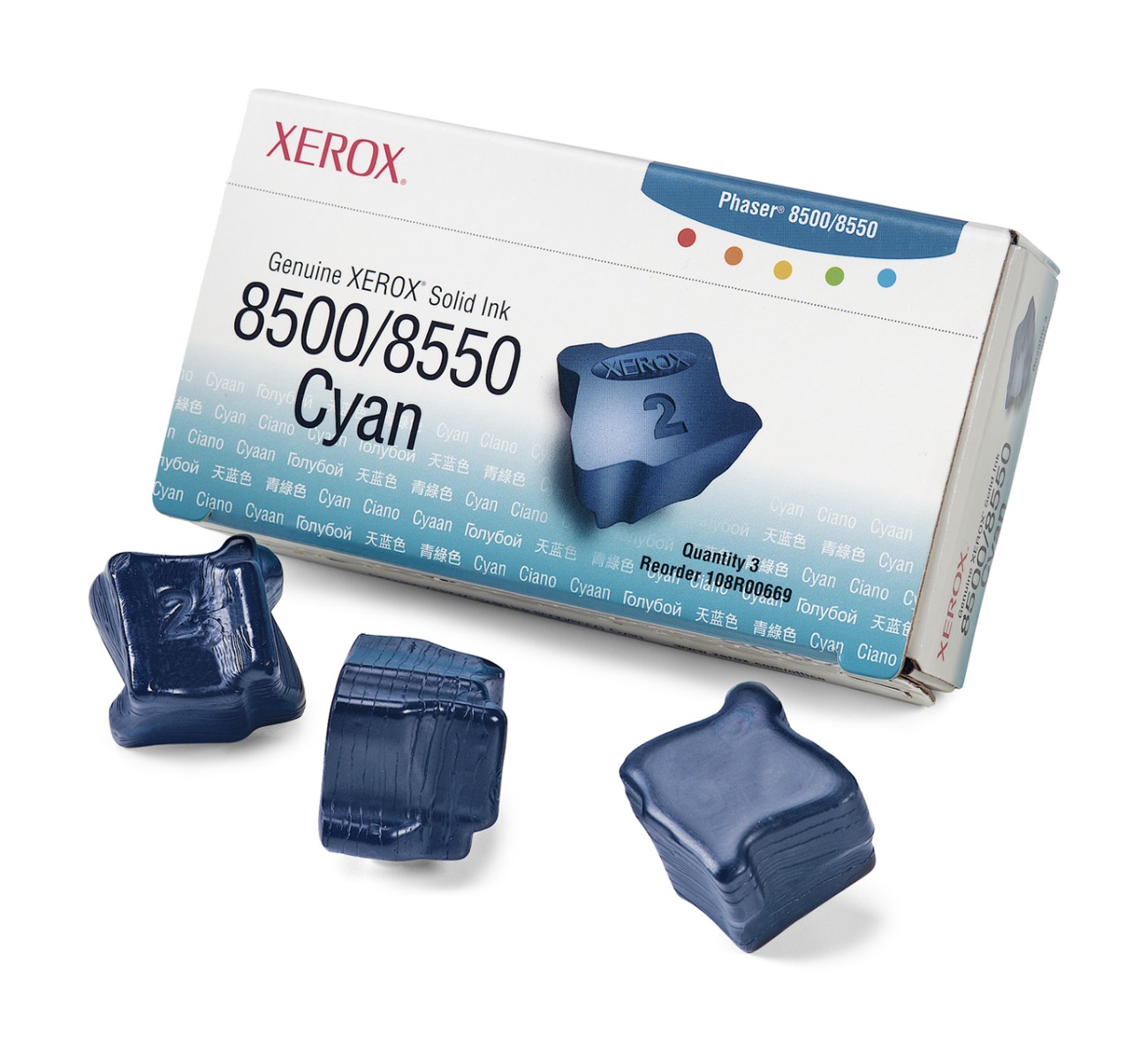 МАСТИЛО ЗА XEROX ColorStix PHASER 8500/8550 - ink 3 Cyan Sticks - OUTLET - PN 108R00669