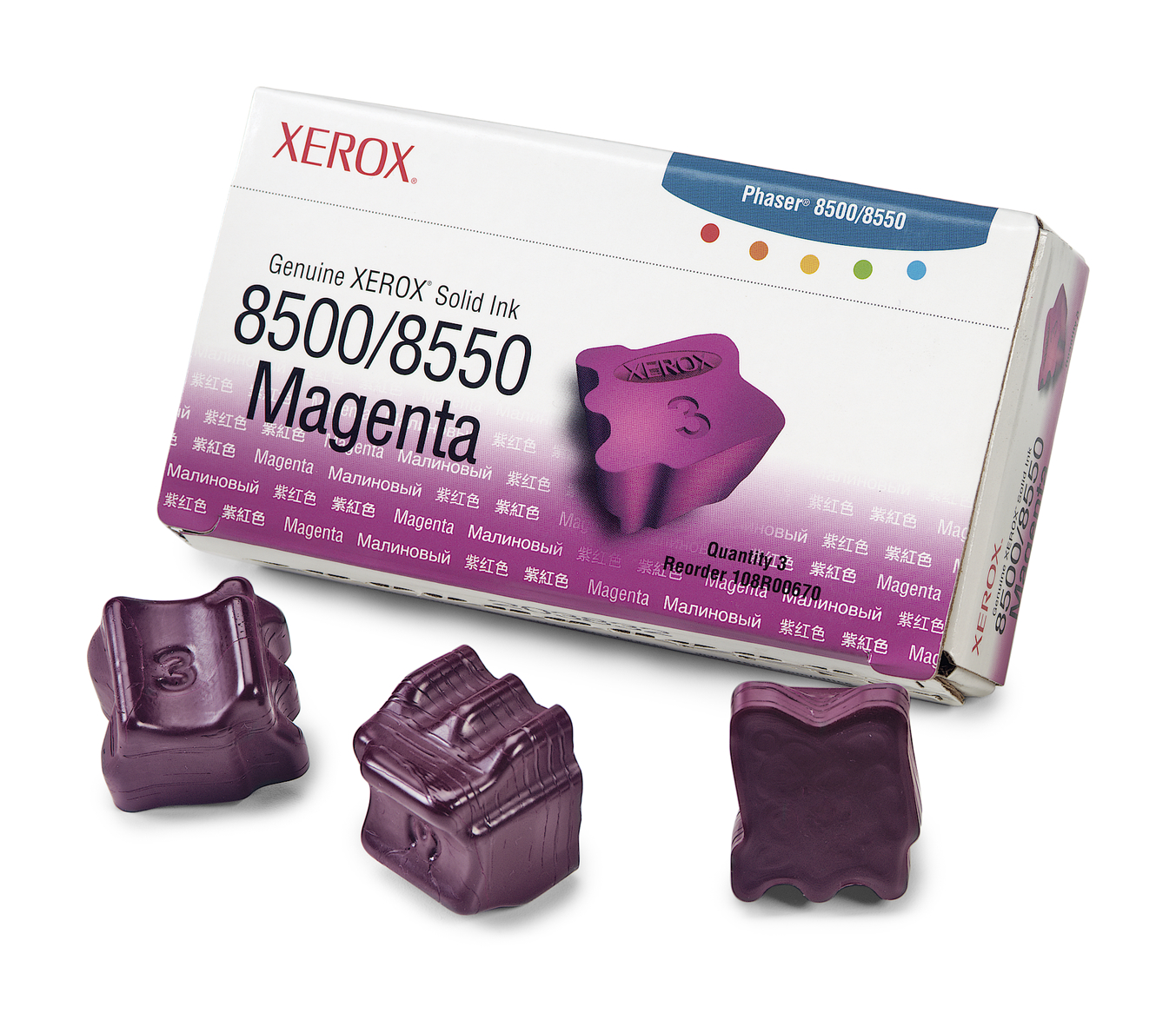 МАСТИЛО ЗА XEROX ColorStix PHASER 8500/8550 - ink 3 Magenta Sticks - OUTLET - PN 108R00670