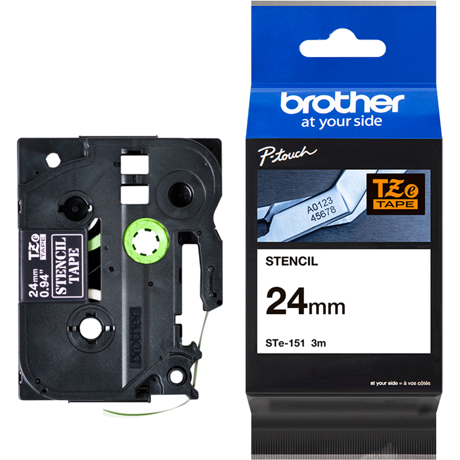 ЛЕНТА ЗА ЕТИКЕТНИ ПРИНТЕРИ BROTHER ТИП STENCIL TYPE - 24 mm x 3,00 m - STAMP STENCIL CASSETTE BLACK - P№ STE-151