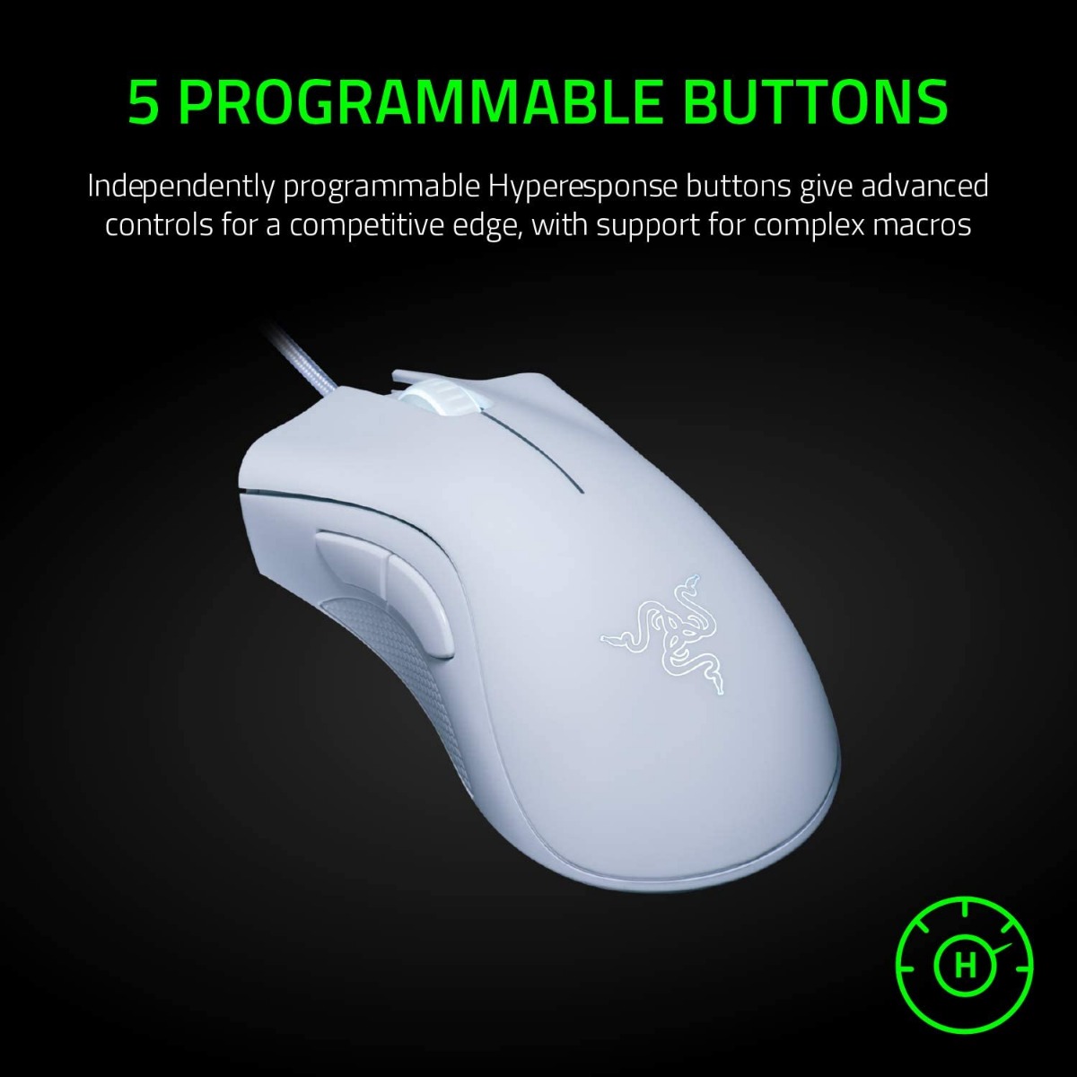 МИШКА RAZER DEATH ADDER Wired - White - P№ RZ01-03850200-R3M1