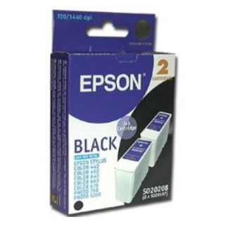 КОМПЛЕКТ 2 ГЛАВИ ЗА EPSON STYLUS 440/460/640/660/PHOTO 750/1200 - Black - twin pack - S020187 - OUTLET - P№ S020208