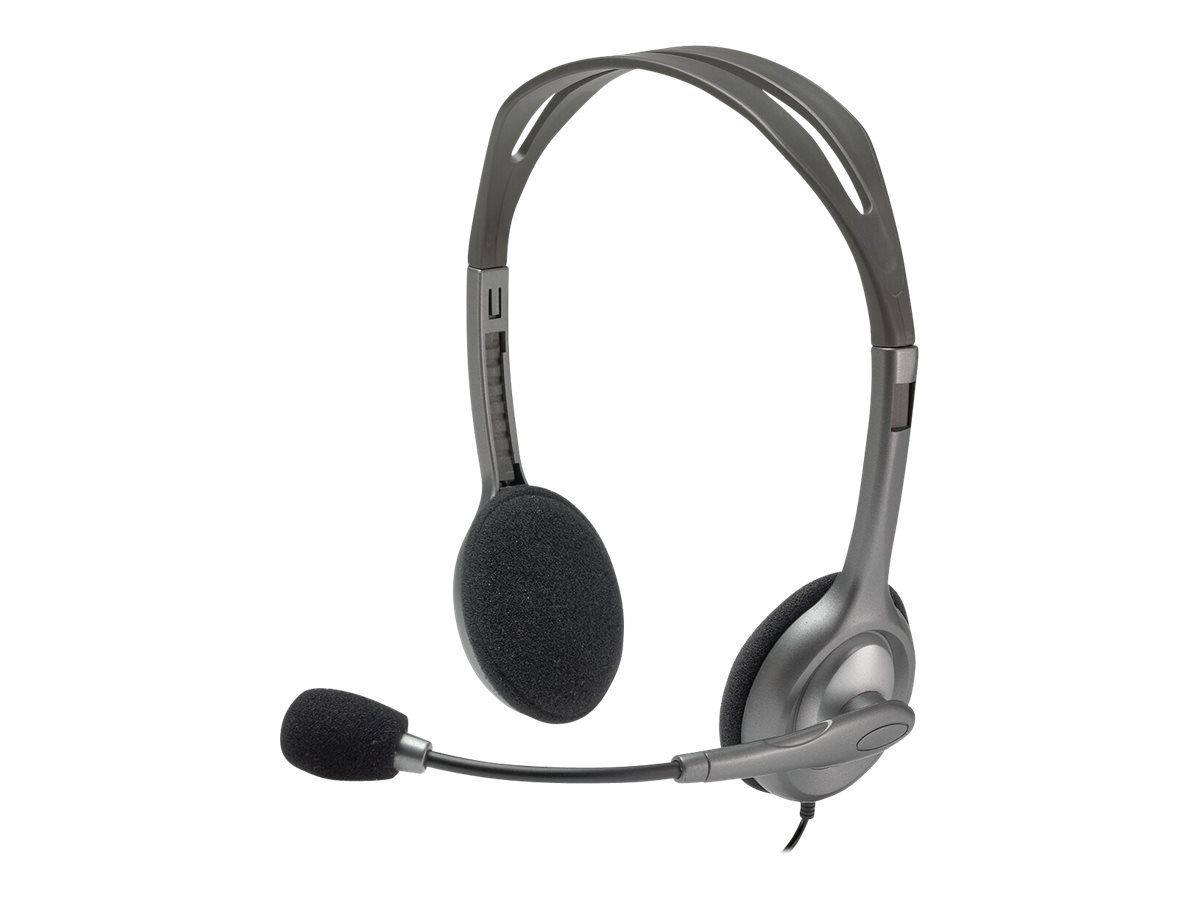 СЛУШАЛКИ LOGITECH H110 -  Wired - Silver - P№ 981-000271