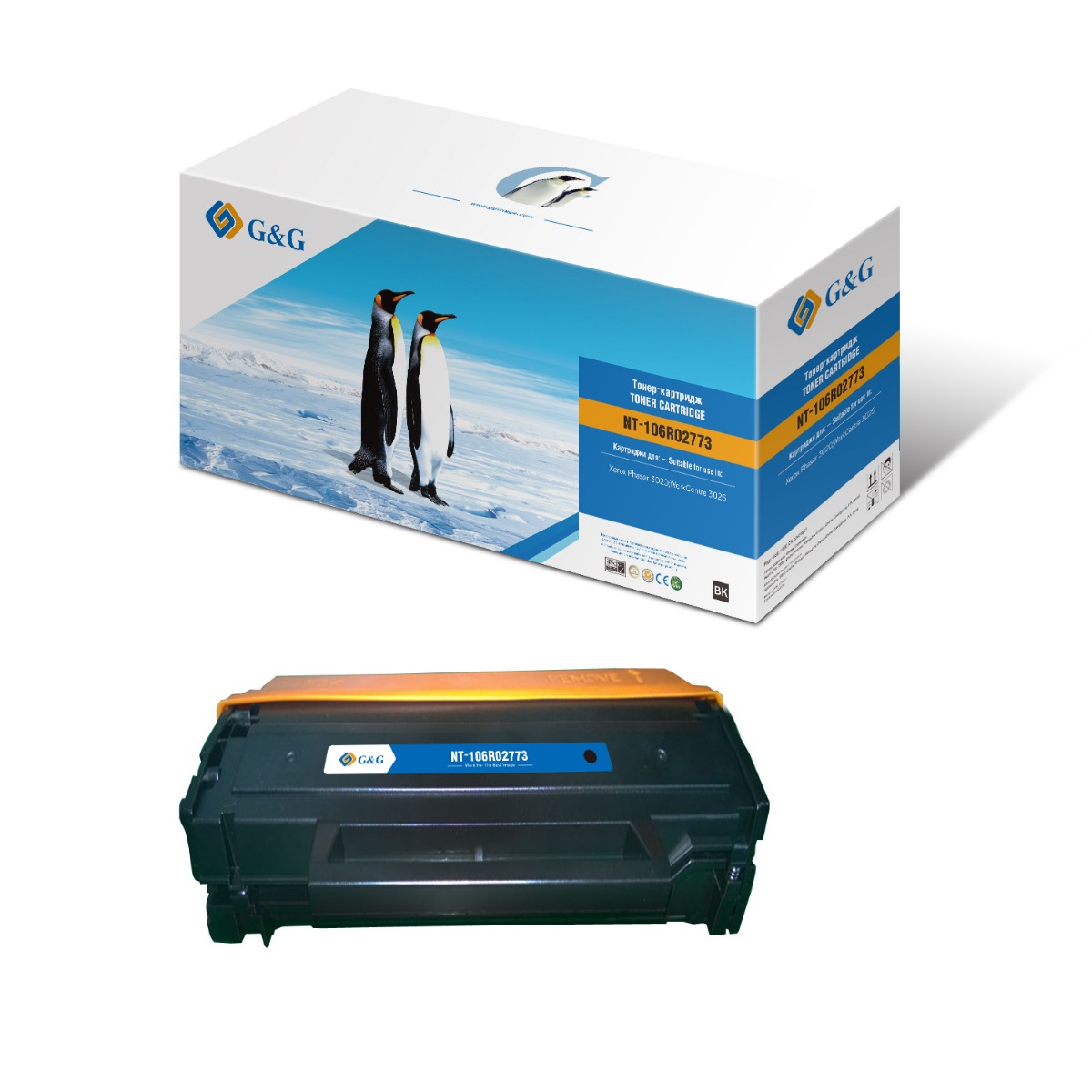 КАСЕТА ЗА XEROX Phaser 3020/WorkCentre 3025 - Black - 106R02773  - PN NT-PX3020C - G&G