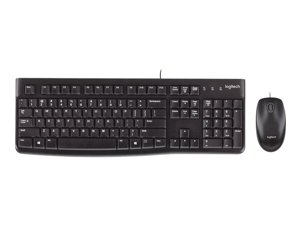 КОМПЛЕКТ МИШКА + КЛАВИАТУРА LOGITECH MK120 US, БЕЗ БДС КИРИЛИЗАЦИЯ (WITHOUT BDS Cyrillic) - Black - P№ 920-002562