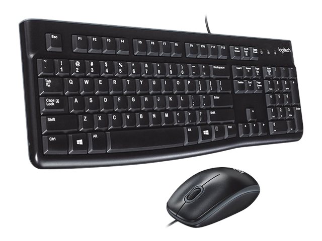 КОМПЛЕКТ МИШКА + КЛАВИАТУРА LOGITECH MK120 US, БЕЗ БДС КИРИЛИЗАЦИЯ (WITHOUT BDS Cyrillic) - Black - P№ 920-002562