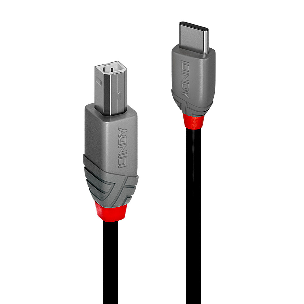 КАБЕЛ USB LINDY - USB-B to USB-C - 3,0 m - Black - PN 36943