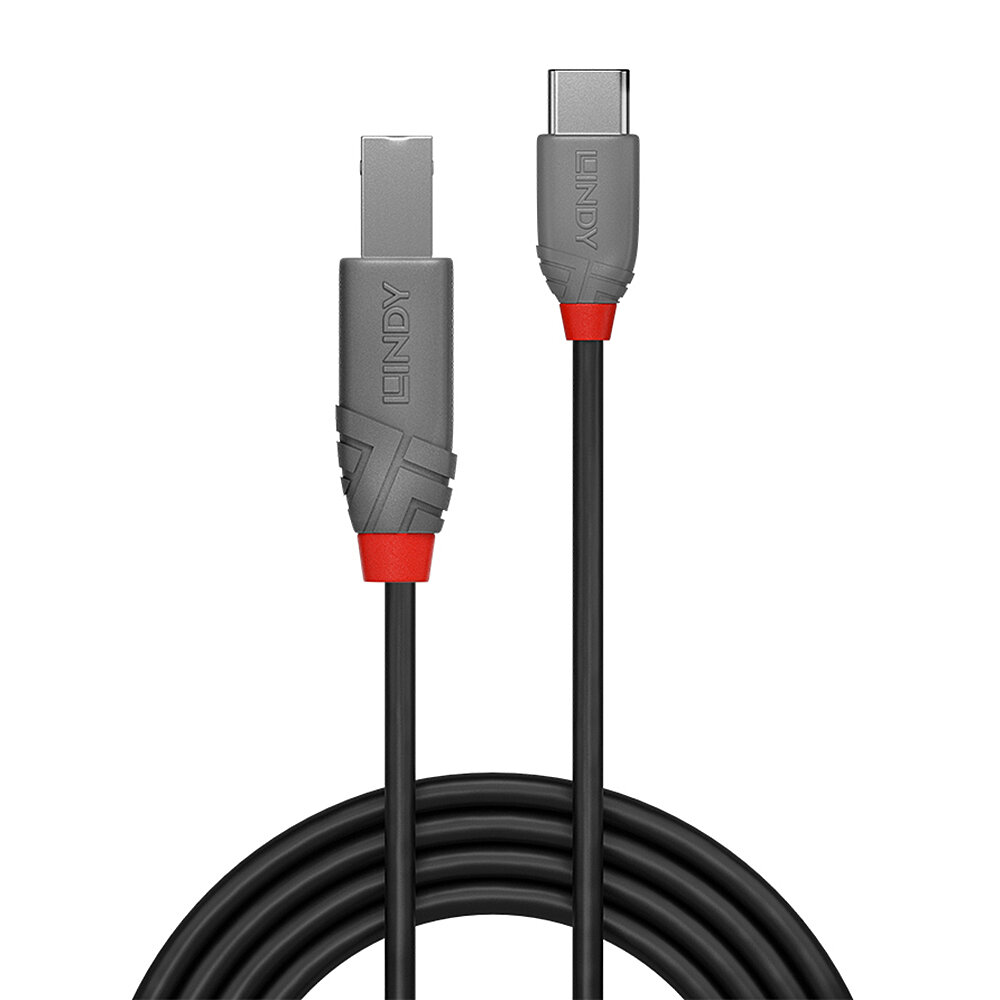 КАБЕЛ USB LINDY - USB-B to USB-C - 3,0 m - Black - PN 36943