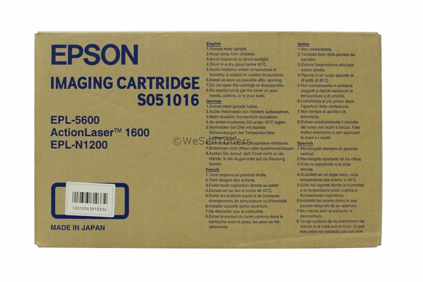 КАСЕТА ЗА EPSON EPL 5600/N1200 - OUTLET - Black - P№ S051016