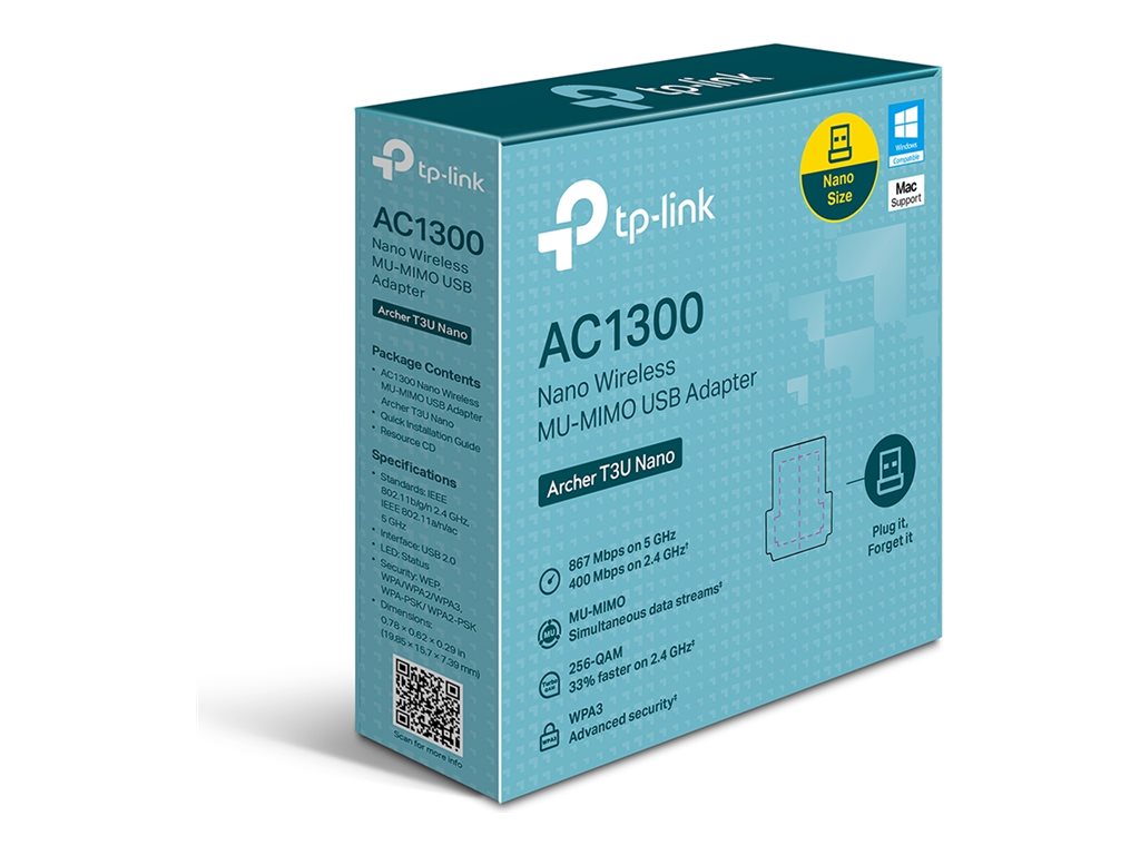 АДАПТЕР TP-LINK ARCHER T3U NANO - Black - PN TPLACT3UN