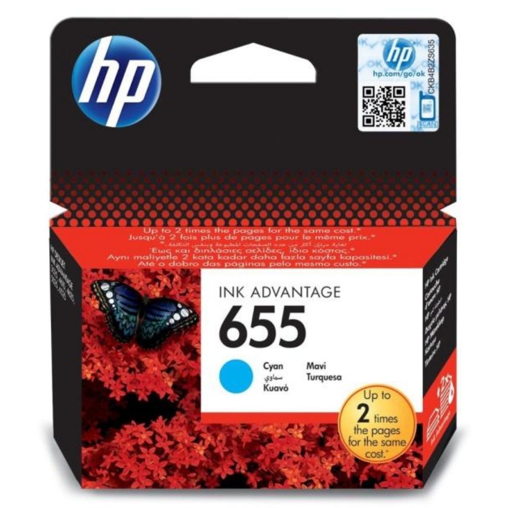 ГЛАВА ЗА HEWLETT PACKARD Deskjet ink advantage 3525/4615/4625/5522/6525 - Cyan - /655/ - P№ CZ110AE 