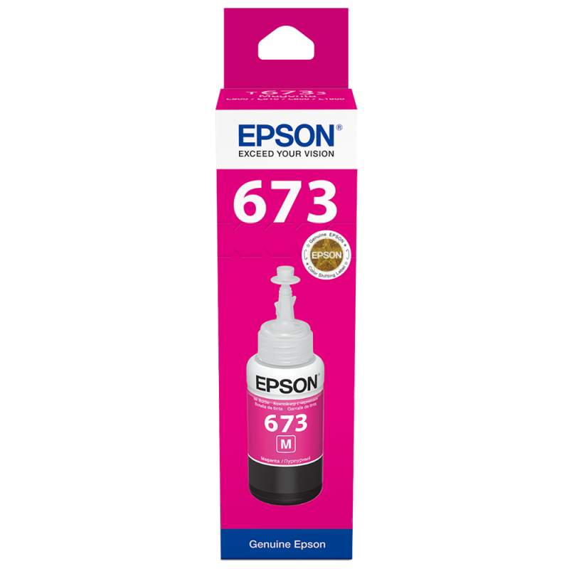 БУТИЛКА МАСТИЛО ЗА EPSON L800/L810/L850/L1800/L805 - Ink Bottle - Magenta - /673/ - T6733 - P№ C13T67334A 