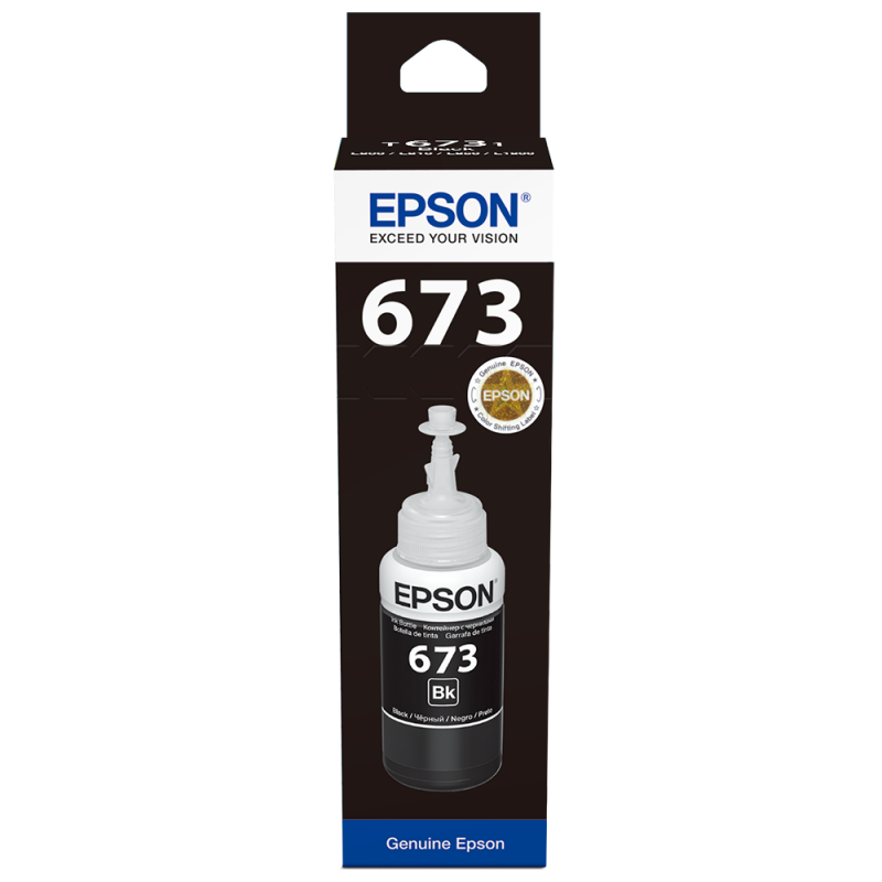 БУТИЛКА МАСТИЛО ЗА EPSON L800/L810/L850/L1800/L805 - Ink Bottle - Black - /673/ - T6731 - P№ C13T67314A 