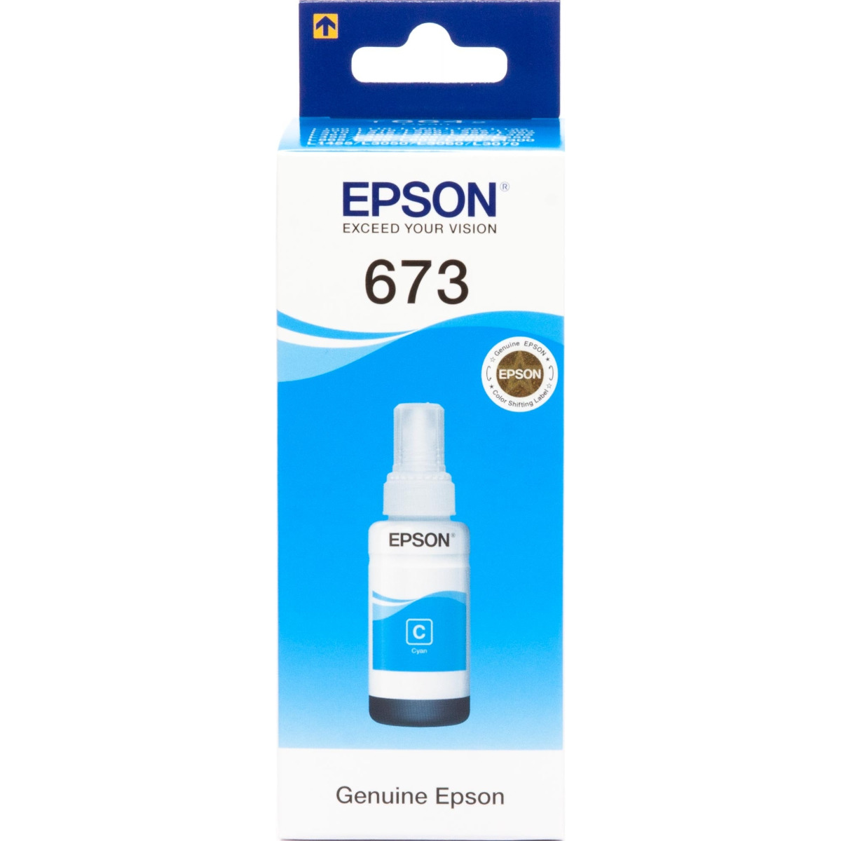 БУТИЛКА МАСТИЛО ЗА EPSON L800/L810/L850/L1800/L805 - Ink Bottle - Cyan - /673/ - T6732 - P№ C13T67324A