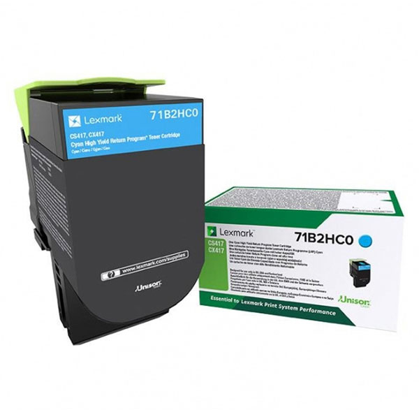 КАСЕТА ЗА LEXMARK CS417dn/CX417dn/CS517/CX517 - Cyan - HIGH CAPACITY - Return program cartridge - PN  71B2HC0