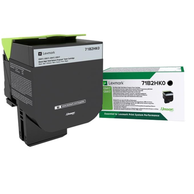 КАСЕТА ЗА LEXMARK CS417dn/CX417dn/CS517/CX517 - Black - HIGH CAPACITY -  Return program cartridge - PN 71B2HK0