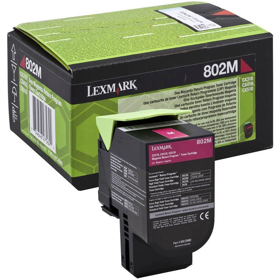 КАСЕТА ЗА LEXMARK CX310/CX410/CX510 - Magenta - Return program cartridge - PN 80C20M0 - /802M/