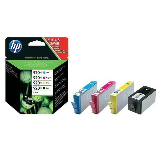 КОМПЛЕКТ 4 ГЛАВИ ЗА HEWLETT PACKARD Officejet 6000/6500/7000/7500 Series - CD975A/CD972A/CD973A/CD974A - High Black/Cyan/Magenta/Yellow - /920XL/ - P№ C2N92AE -  1x1200 pages+3x700 pages