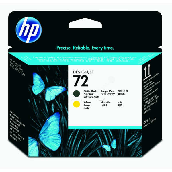 ГЛАВА (PRINTHEAD) ЗА HEWLETT PACKARD Designjet T610/T1100 MFP - Matte black + Yellow Head - /72/ - P№ C9384A