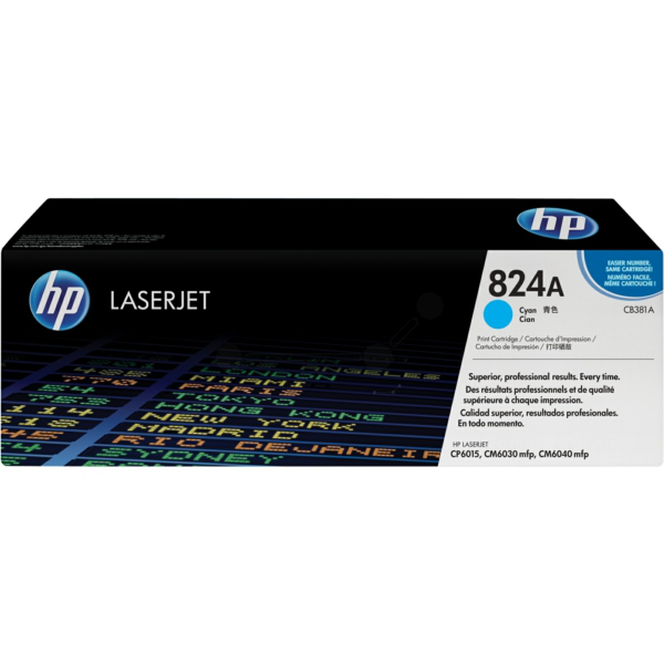 КАСЕТА ЗА HP COLOR LASER JET CP 6015/CM 6030 MFP/6040 MFP - Cyan -  /824/ - PN CB381A 