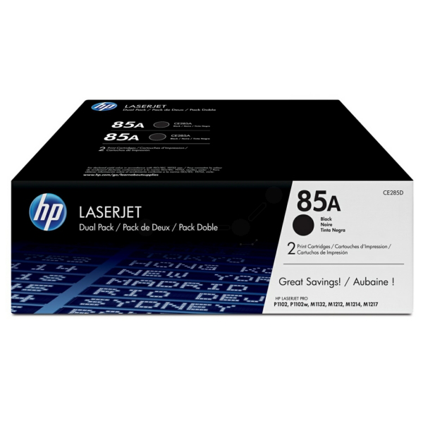 КОМПЛЕКТ 2 КАСЕТИ ЗА HP LASER JET PRO P1102/P1102W - Black - TWIN PACK - /85A/ - P№ CE285AD