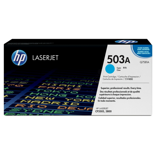 КАСЕТА ЗА HP COLOR LASER JET 3800 - Cyan - /503A/ - P№ Q7581A