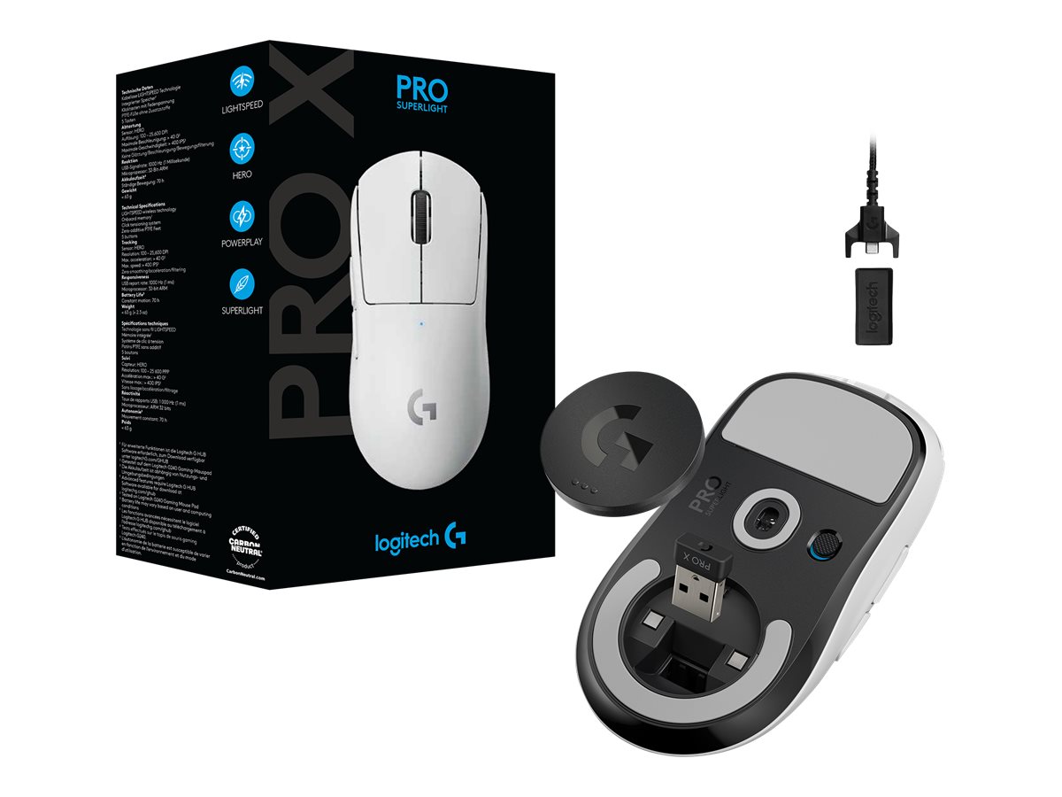 МИШКА LOGITECH PRO X Superlight Wireless - White - P№ 910-005942