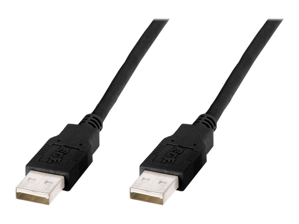 КАБЕЛ USB DIGITUS - USB-A to USB-A - 5,0 m - Black - PN AK-300101-050-S