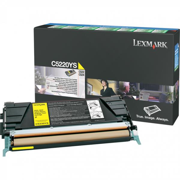 КАСЕТА ЗА LEXMARK OPTRA C522/C524/C530/C532/C534 - Yellow - Return program cartridge - PN C5220YS