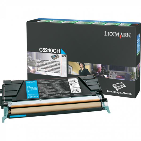 КАСЕТА ЗА LEXMARK OPTRA C524/C532/C534 - Cyan - HIGH CAPACITY - Return program cartridge - OUTLET - PN C5240CH