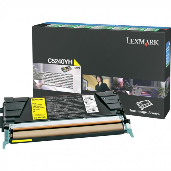 КАСЕТА ЗА LEXMARK OPTRA C524/C532/C534 - Yellow - HIGH CAPACITY - Return program cartridge - OUTLET - PN C5240YH