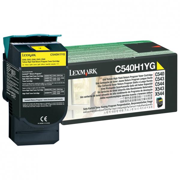 КАСЕТА ЗА LEXMARK OPTRA C540 series/X540 series - Yellow - Return program cartridge - HIGH CAPACITY - PN C540H1YG