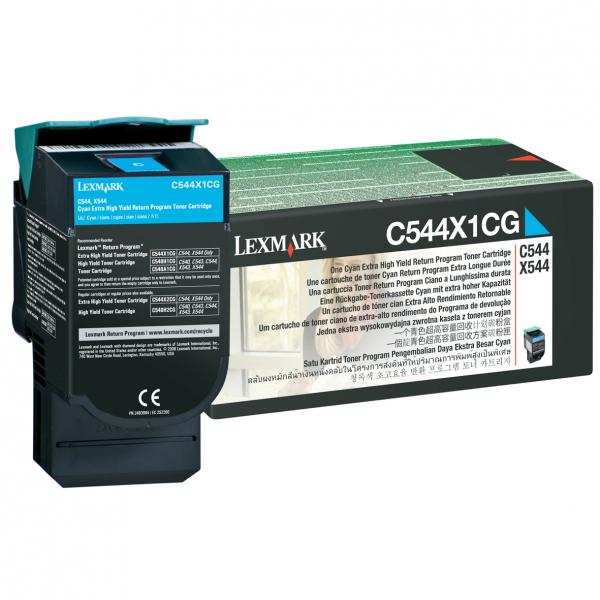 КАСЕТА ЗА LEXMARK C544dn/C544dtn/C544dw/C544n/C546dtn/X544dn/X544dtn/X544dw/X544n/X546dtn/X548de/X548de Statoil/X548dte - Cyan - EXTRA HIGH CAPACITY - P№ C544X1CG