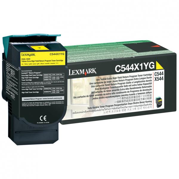 КАСЕТА ЗА LEXMARK C544dn/C544dtn/C544dw/C544n/C546dtn/X544dn/X544dtn/X544dw/X544n/X546dtn/X548de/X548de/X548dte - Yellow - EXTRA HIGH CAPACITY - PN C544X1YG