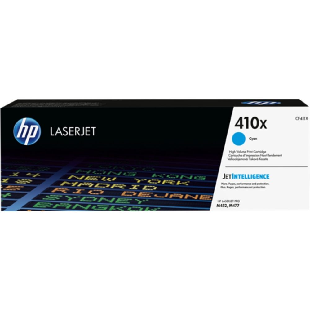 КАСЕТА ЗА HP Color LaserJet Pro M452 series/MFP M477 series - /410X/ - Cyan - PN CF411X