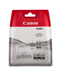 КОМПЛЕКТ 2 ГЛАВИ ЗА CANON PIXMA iP 3600/4600/MP 540/620/630/980 - Black - ink tanks - /520/ - PGI-520BKTWIN (PGI520BKTWIN) - P№ 2932B012