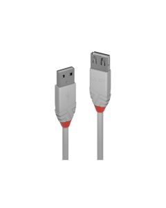 КАБЕЛ USB LINDY - USB to USB - 2m - Grey - PN 36713