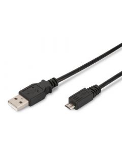 КАБЕЛ USB DIGITUS - USB-A to micro USB-B - 1.8 m - Black - PN AK-300127-018-S