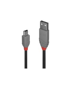 КАБЕЛ USB LINDY - USB-A to mini USB - 2,0 m - Black - PN 36723