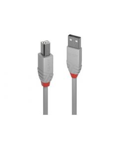 КАБЕЛ USB LINDY - USB to USB-B - 2,0 m - Grey - PN 36683