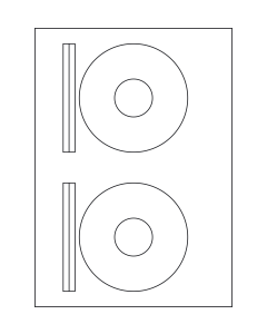 УНИВЕРСАЛНИ ЕТИКЕТИ - CD ROM 116 mm - 2 броя на лист - P№ BR0008 - OUTLET - GENTLE - `100 листа`
