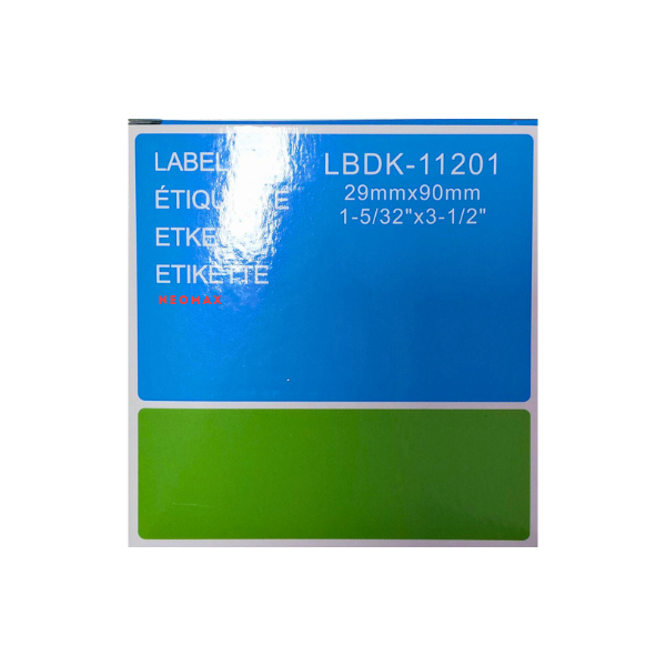 ЛЕНТА ЗА ЕТИКЕТНИ ПРИНТЕРИ BROTHER ТИП QL - STANDARD ADDRESS LABEL - 29mm x 90mm x 400 - DK11201 - PN LB-11201 - NEOMAX