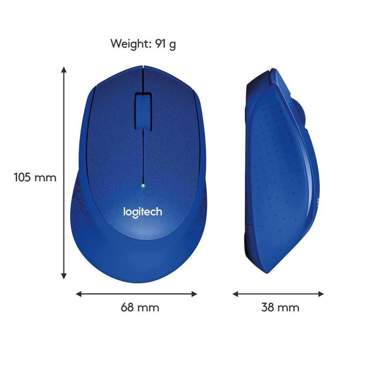 МИШКА LOGITECH M330 Silent plus Wireless - Blue - P№ 910-004910