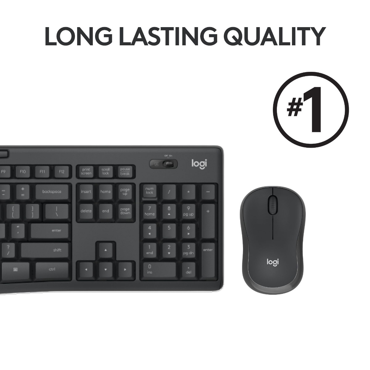 КОМПЛЕКТ МИШКА + КЛАВИАТУРА LOGITECH MK295 DE - Wireless - БЕЗ БДС КИРИЛИЗАЦИЯ, немски - Graphite - P№ 920-009794