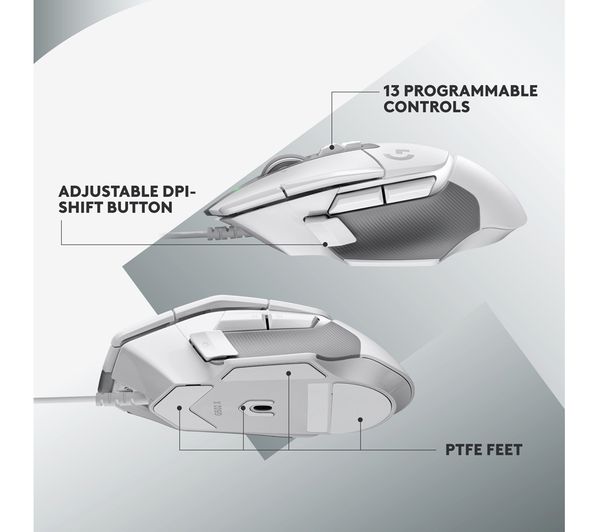 МИШКА LOGITECH G502X - White - P№ 910-006147