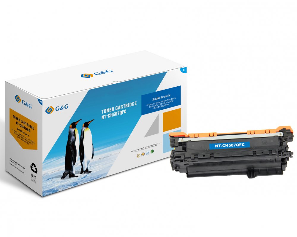 КАСЕТА ЗА HP COLOR LASER JET Enterprise 500/M551 - /507A/ - Cyan - CE401A  - P№ NT-CH507QFC - G&G