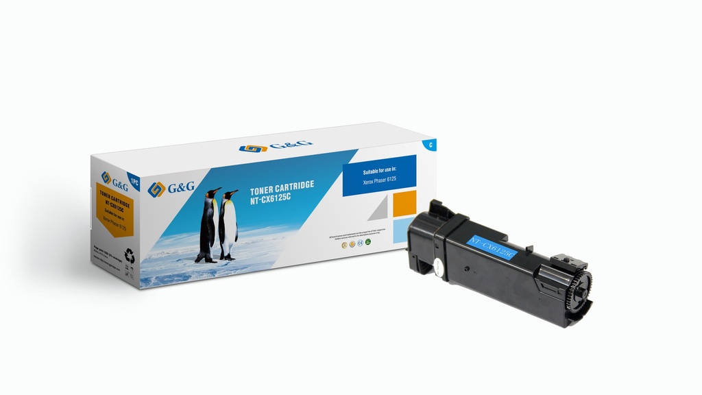 КАСЕТА ЗА XEROX Phaser 6125/6125N - Cyan -106R01335 - PN NT-C6125C/NT-CX6125C - G&G